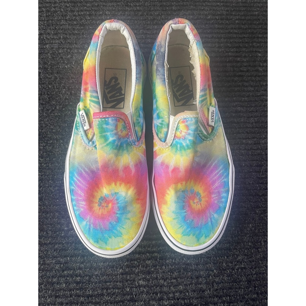 Vans Classic Slip-On Tie Dye Multi Color Canvas Shoes Mens 4 Womens 5.5